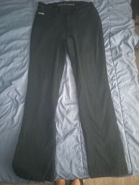 RVT Black Denim Jeans Zip Button Closure Dark Wash Women 11/12